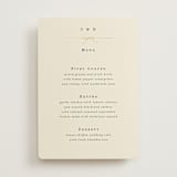 "Bow Tie" - Foil-Pressed Menus in Ivory by Baumbirdy - Front