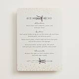 "Hand Illustrated Whimsical Chandelier" - Foil-Pressed Menus in Noir by Jackie Crawford - Front