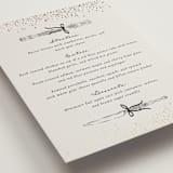 "Hand Illustrated Whimsical Chandelier" - Foil-Pressed Menus in Noir by Jackie Crawford - Detail