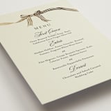 "All Tied Up" - Foil-Pressed Menus in Champagne by Chris Griffith - Detail