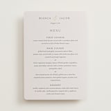 "Eloquent" - Foil-Pressed Menus in Ivory by Angela Thompson - Front