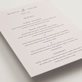 "Eloquent" - Foil-Pressed Menus in Ivory by Angela Thompson - Detail