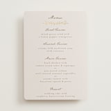 "Manuet" - Foil-Pressed Menus in Vanilla by Petra Kern - Front