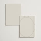 "oval" - Foil-Pressed Menus in Sandstone by Lori Wemple - Back of Card Options