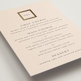 "Framed Photo" - Foil-Pressed Menus in Latte by Stacy Maalouf - Detail