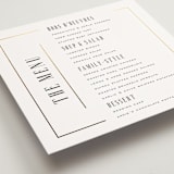 "Documentary" - Foil-Pressed Menus in Lily by Heather Schertzer - Detail