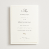 "Here With You" - Foil-Pressed Menus in Classic Bride by Design Lotus - Front