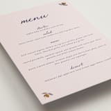 "Together in Bloom" - Foil-Pressed Menus in Wisteria by Monika Konieczna - Detail