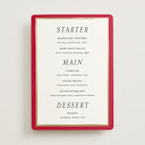 "Amore" - Foil-Pressed Menus in Snow by Ani Somi - Front