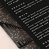 "hand drawn frame" - Foil-Pressed Menus in Onyx by Phrosné Barwood - Detail
