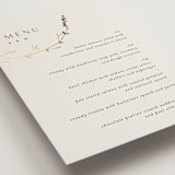 "Vine Wrap" - Foil-Pressed Menus in Cotton by Amy Kross - Detail