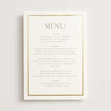 "Regal" - Foil-Pressed Menus in Porcelain by Nicole Walsh - Front