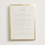 "Surround" - Foil-Pressed Menus in Sand by Nicole Walsh - Front