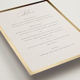 "Surround" - Foil-Pressed Menus in Sand by Nicole Walsh - Detail