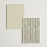 "Deco Spring Florals" - Foil-Pressed Menus in Birch by Shiny Penny Studio - Back of Card Options