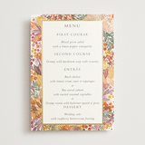 "Autumn flowers" - Foil-Pressed Menus in Amber by Alexandra Dzh - Front