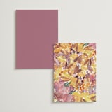 "Autumn flowers" - Foil-Pressed Menus in Amber by Alexandra Dzh - Back of Card Options