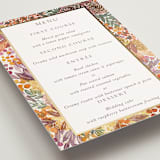 "Autumn flowers" - Foil-Pressed Menus in Amber by Alexandra Dzh - Detail