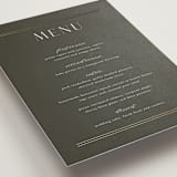 "Perfect Pair" - Foil-Pressed Menus in Olive by Stacey Meacham - Detail
