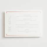 "Bellino" - Foil-Pressed Menus in Snow by AK Graphics - Front