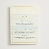 "Contemplate" - Foil-Pressed Menus in Sand by Janean Hinger - Front