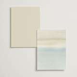 "Contemplate" - Foil-Pressed Menus in Sand by Janean Hinger - Back of Card Options
