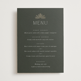 "Fringe" - Foil-Pressed Menus in Midnight by Leah Bisch - Front