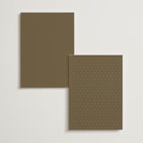 "Simple Art Nouveau" - Foil-Pressed Menus in Cream by Katie Zimpel - Back of Card Options