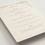"Simple Art Nouveau" - Foil-Pressed Menus in Cream by Katie Zimpel - Detail