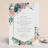 "Pretty Wildflowers" - Foil-Pressed Menus in Garden by Lori Wemple - Front