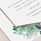 "Pretty Wildflowers" - Foil-Pressed Menus in Garden by Lori Wemple - Detail