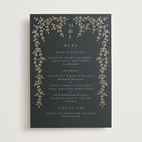 "Beautiful Chuppah" - Foil-Pressed Menus in Midnight by Ana de Sousa - Front