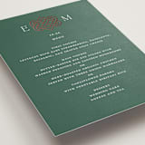 "Celtic Love Knot" - Foil-Pressed Menus in Clover by Kerry Doyle - Detail