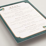 "Royal Wedding" - Foil-Pressed Menus in Pista by Teju Reval - Detail