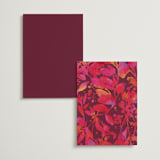 "Bright abstract" - Foil-Pressed Menus in Sangria by Jessica Corliss - Back of Card Options