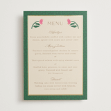 "Indian garden" - Foil-Pressed Menus in Pistachio by Creo Study - Front