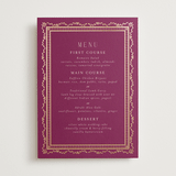 "Amber Palace" - Foil-Pressed Menus in Garnet by Chris Griffith - Front