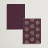 "Arunima" - Foil-Pressed Menus in Plum by Randi Cirelli - Back of Card Options