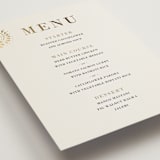 "Henna Stamp" - Foil-Pressed Menus in Champagne by Oma N. Ramkhelawan - Detail
