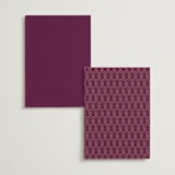 "Zardozi" - Foil-Pressed Menus in Amethyst by Mansi Verma - Back of Card Options