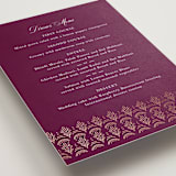 "Zardozi" - Foil-Pressed Menus in Amethyst by Mansi Verma - Detail