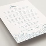 "waves" - Foil-Pressed Menus in Aqua by Jessie Steury - Detail