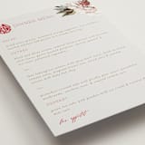 "Auspicious Peonies" - Foil-Pressed Menus in Evergreen by fatfatin - Detail