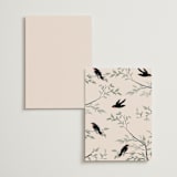 "LOVEBIRDS" - Foil-Pressed Menus in Cream by Elly - Back of Card Options