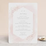 "Sparkling Champagne" - Foil-Pressed Menus in Blush by Kristie Kern - Front