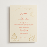 "Party On!" - Foil-Pressed Menus in Sangria Spark by Zove Ahhh - Front