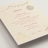 "Party On!" - Foil-Pressed Menus in Sangria Spark by Zove Ahhh - Detail