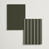 "refined" - Foil-Pressed Menus in Deep Olive by Nicole Walsh - Back of Card Options