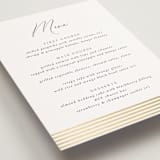 "Palm Monogram" - Foil-Pressed Menus in Stone by Olivia Raufman - Detail