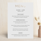 "Golden Gate Bridge" - Foil-Pressed Menus in Cloud by Hooray Creative - Front